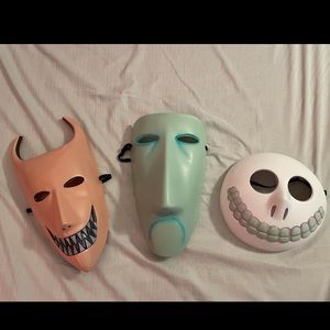 Lock, Shock and Barrel masks from the Nightmare Before Christmas.